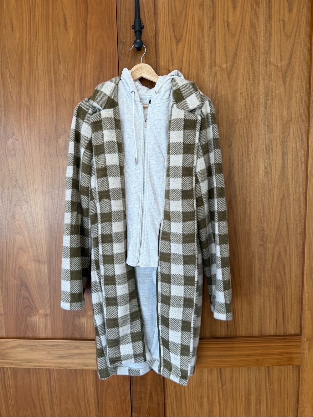 Thread & Supply Light Gray Zip Hoodie with Drawstrings